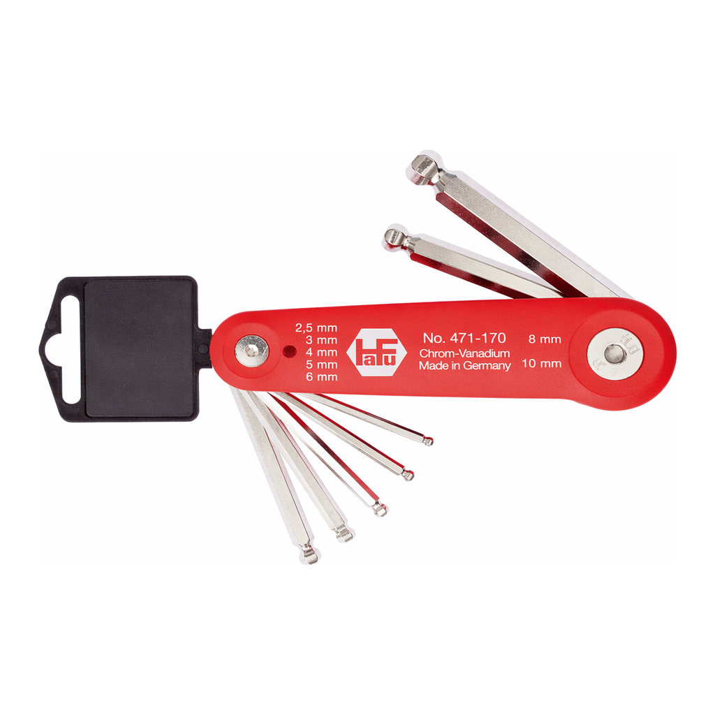 Daihan Science 7Pcs 접이식 볼렌치 세트, Ball Fold Out Holder Wrench Set / 7Pcs, 2.5~10mm