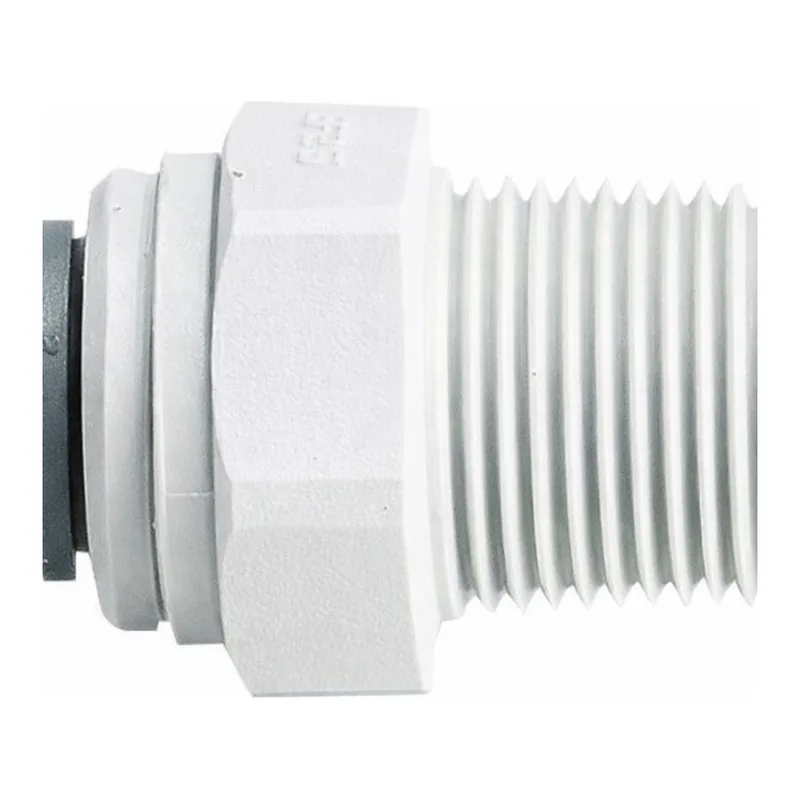 Thermo Fisher Scientific John Guest Threaded Adapters, 3/8 in. OD to 3/8 in. NPT(M), Acetal