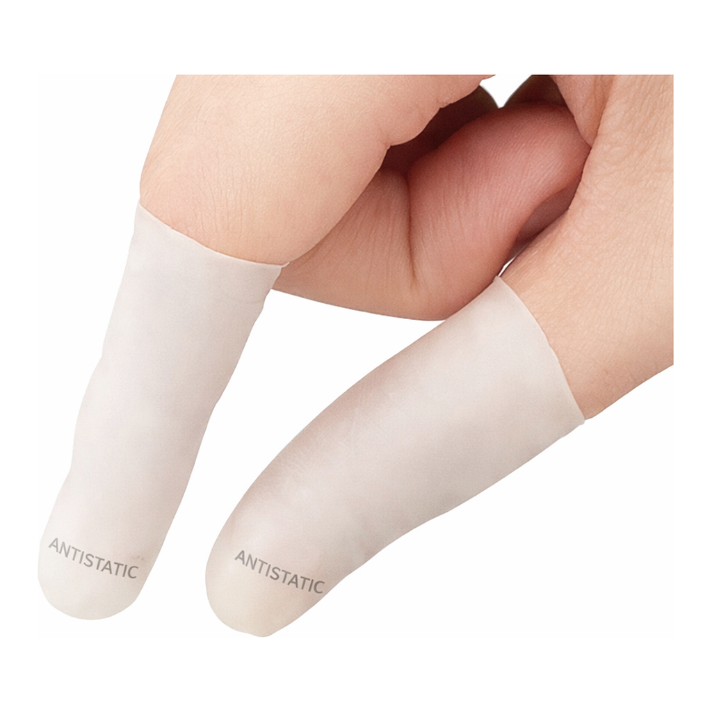 Daihan Science Antistatic Finger Cot, with Embossing, Cut Type, Sulfur Free <br>Made of Latex(A