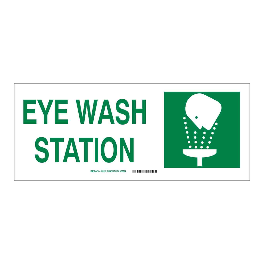 Brady Eye Wash Station Sign