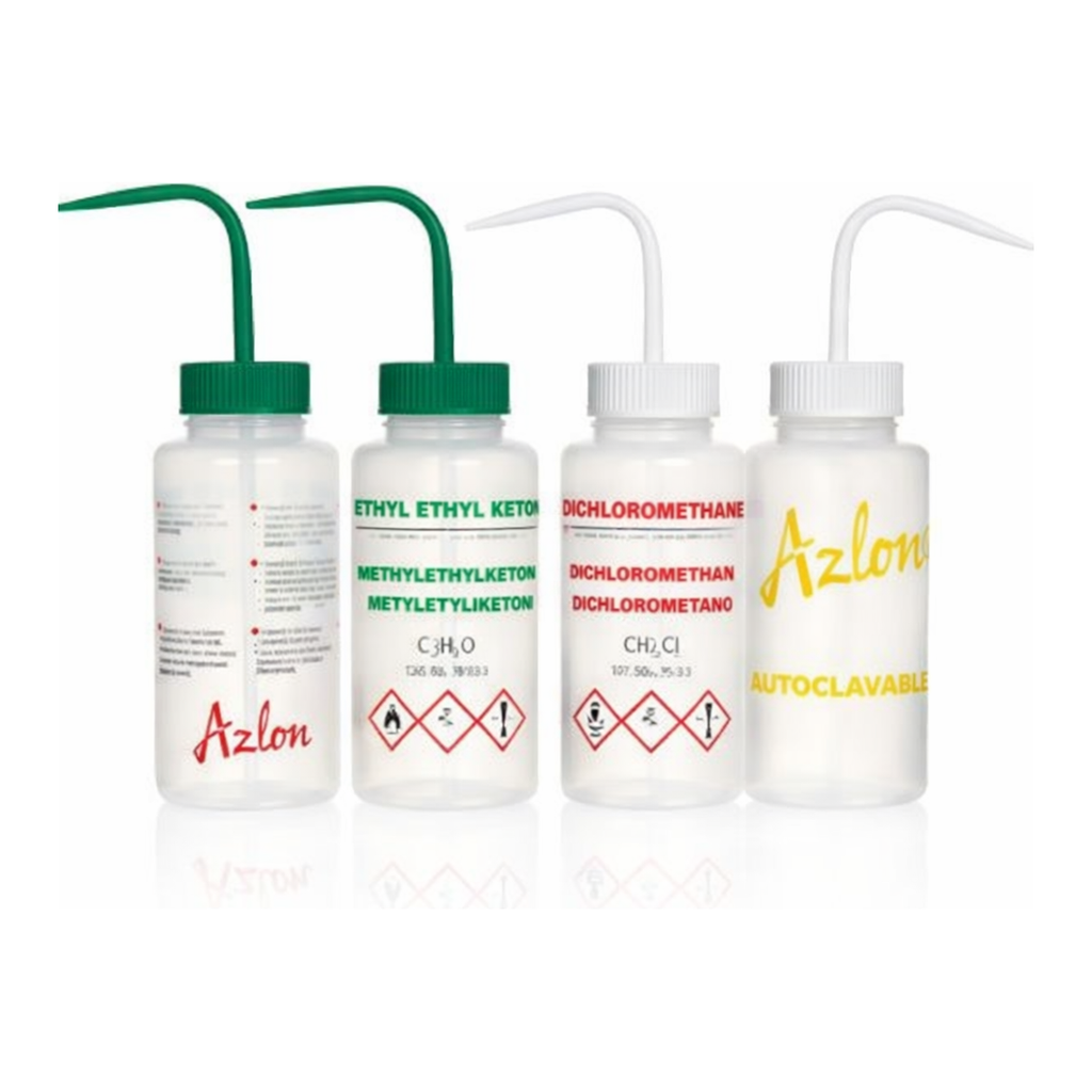 Merck AzlonÂ Multi-Lingual Unvented Wash Bottles