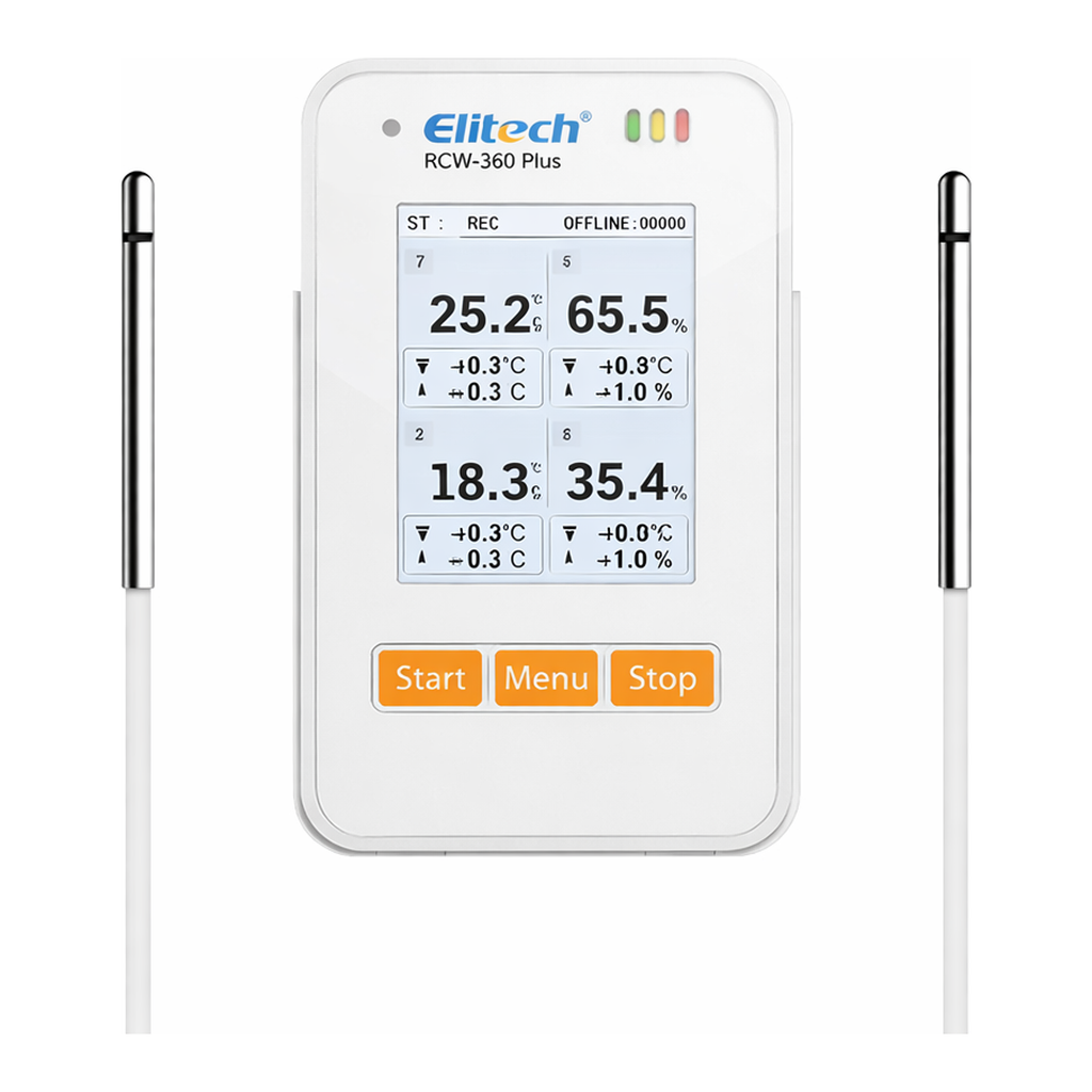 Elitech Elitech RCW-360P-THDE 무선 4G통신 온습도기록계 (2채널 외장온습도센서)