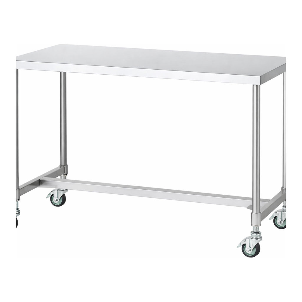 AS ONE Stainless Steel Work Bench (Conductive Type with Rubber Caster), 스테인리스 작업대(도전사양·고무캐스터)