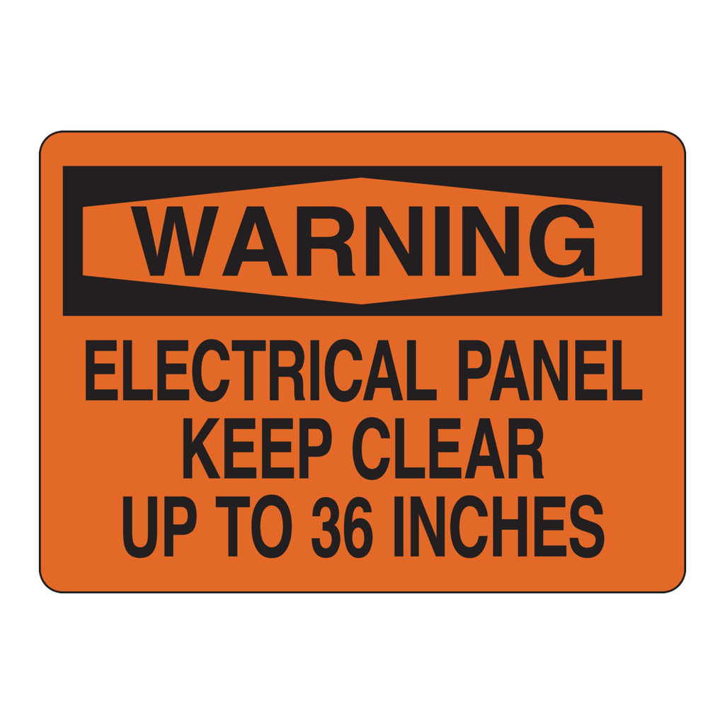 Brady Electric Panel Keep Clear Up To 36 Inches Sign