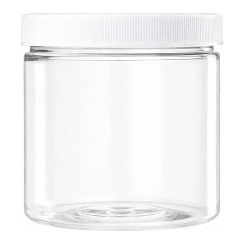 Thermo Fisher Scientific Safety Coated Clear Straight Sided Round Bottles with White Polypropylene PE Foam/PTFE Cap