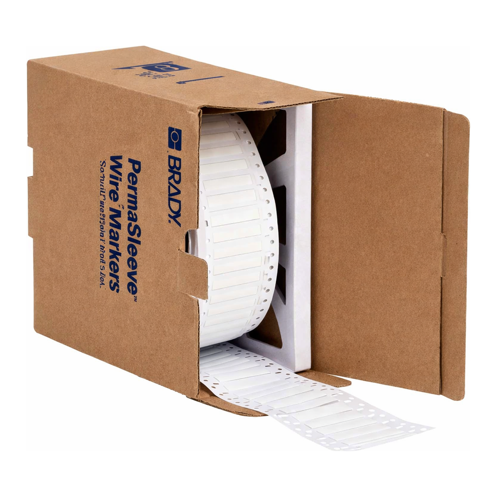Brady PermaSleeve Low Smoke Zero Halogen Heat Shrink Labels, 3/16" Dia, for 3" Core Printers
