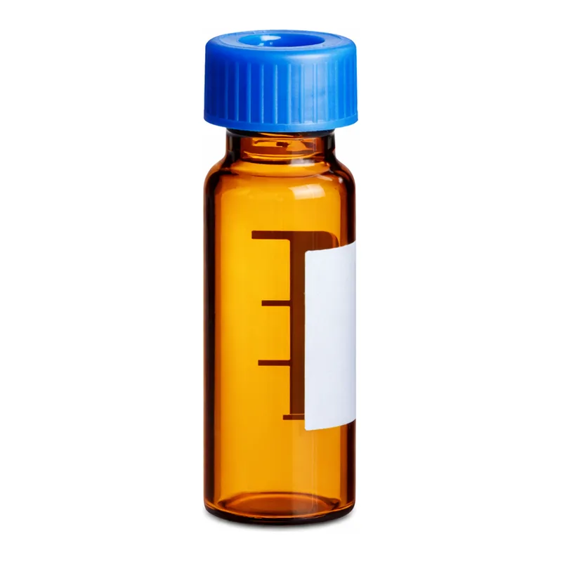 Waters LCGC Certified Amber Glass 12 x 32 mm Screw Neck Vial, with Cap and Preslit PTFE/Silicone Septum, 2 mL Volume, 100/pk