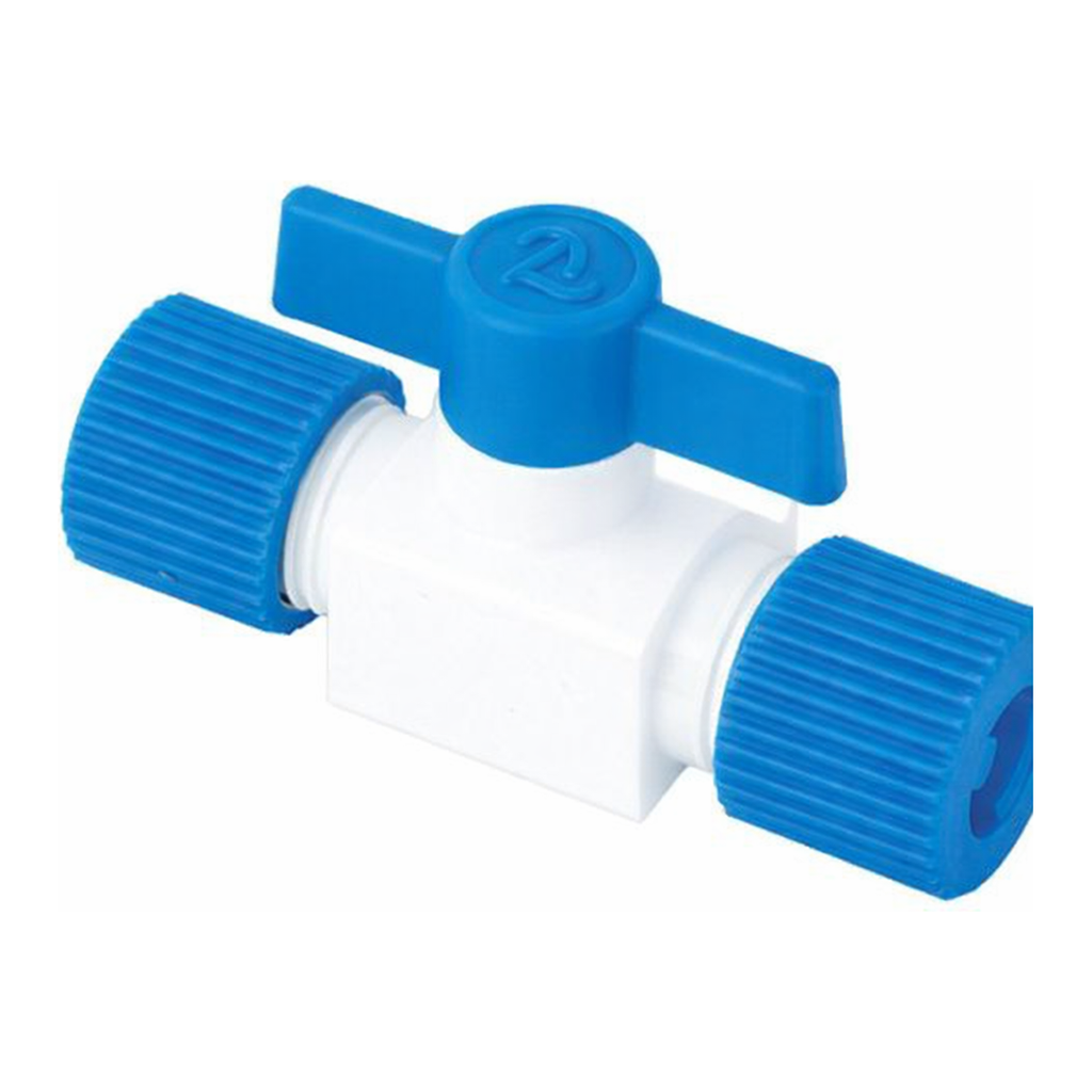 AS ONE Fluororesin StopCock (Lock Tightening), 불소수지제 콕(락 조임)