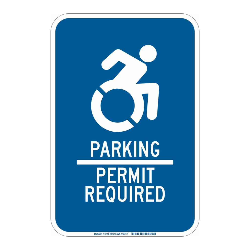 Brady Parking - Permit Required Sign