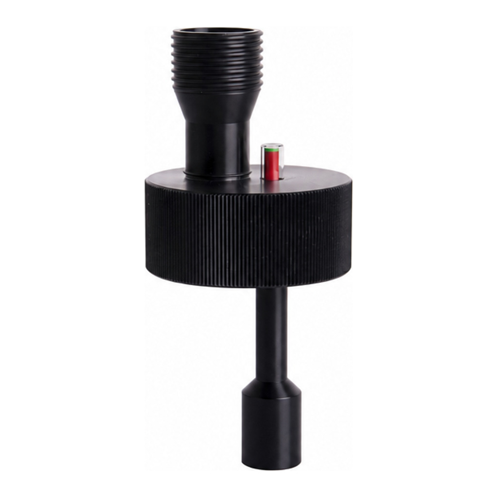 Adapter for funnel with mechanical level control, R93 (f) to GL45 (m), PE-HD electrostatic conductiv