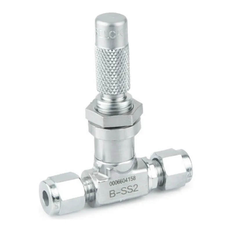 Restek Swagelok Valve, 1/8in Chrome-Plated Brass, Straight Metering