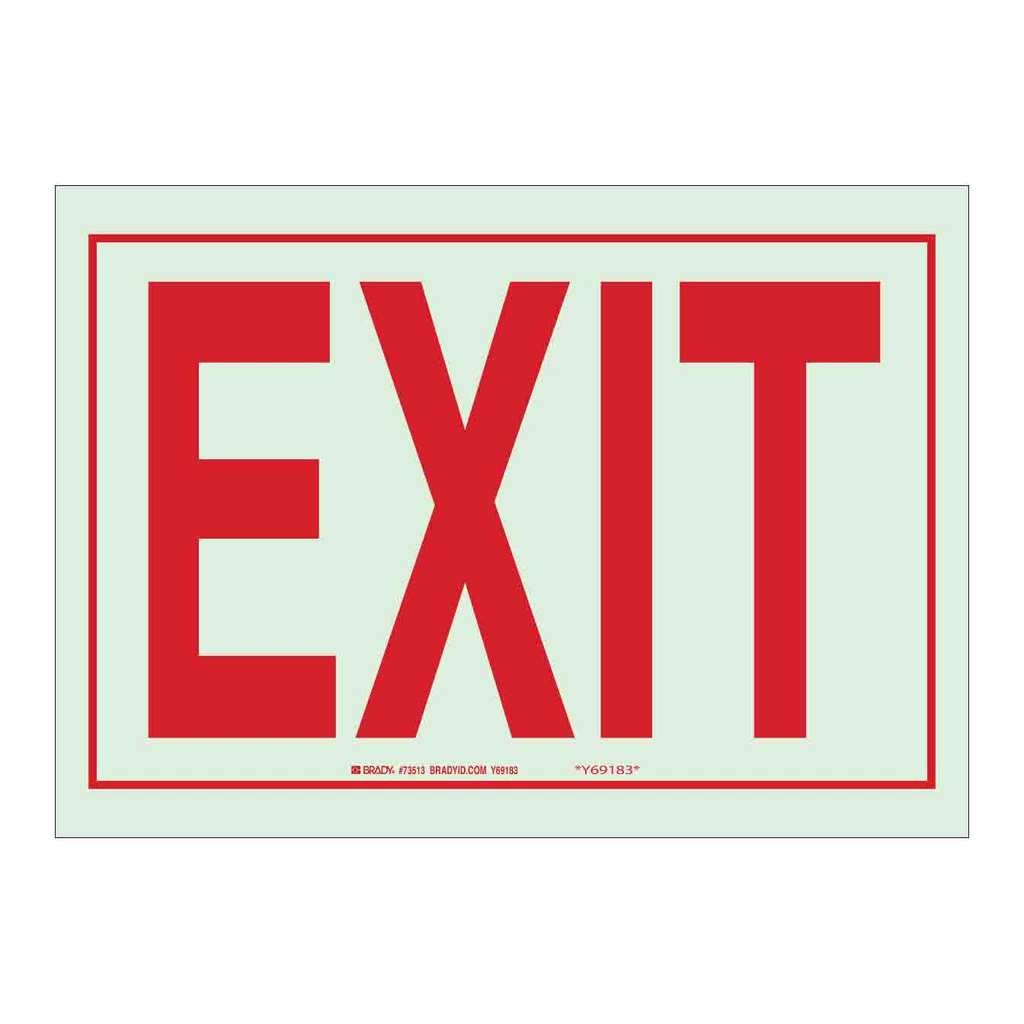 Brady BradyGlo Exit Sign