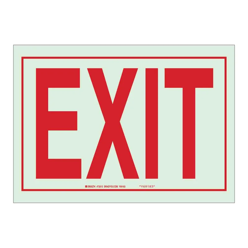Brady BradyGlo Exit Sign
