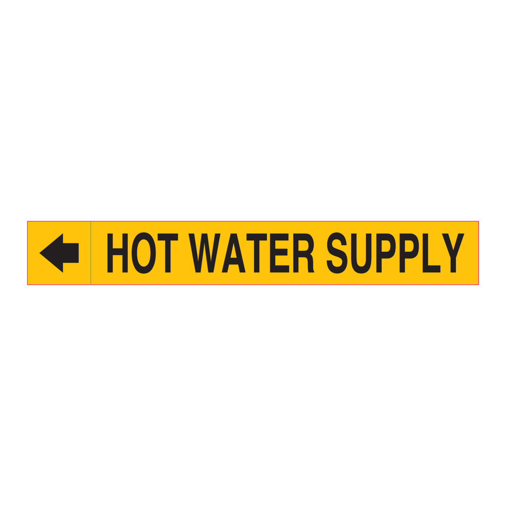 Brady HOT WATER SUPPLY Plenum Duct Marker