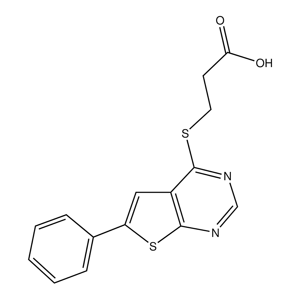 Merck 3-(6-Phenylthieno[2,3-d]pyrimidin-4-ylthio)propanoic acid