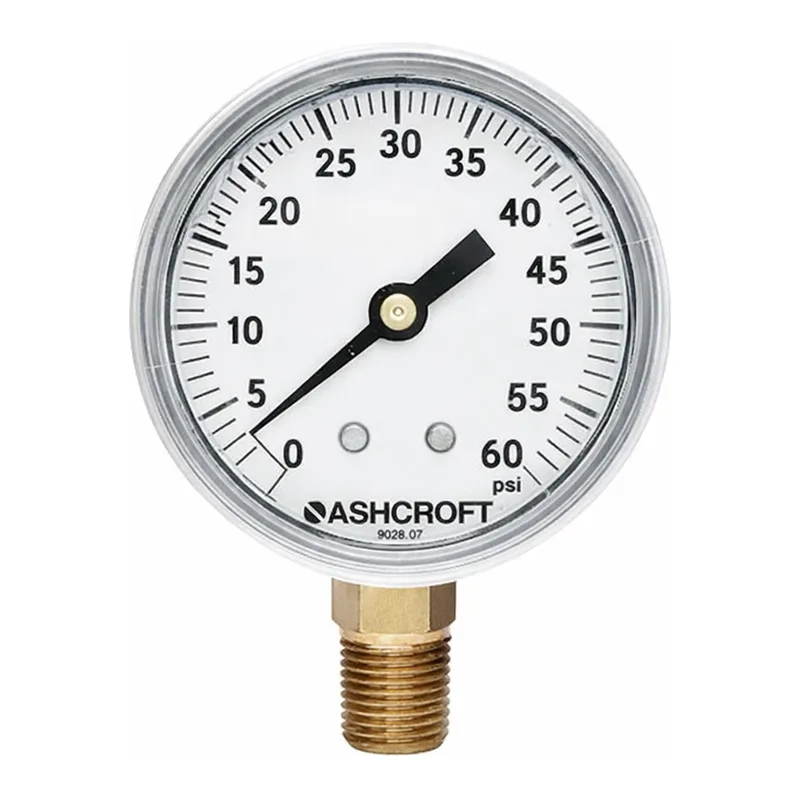 Thermo Fisher Scientific Ashcroft Commercial Gauge with Bottom Connection, 100 psi, 2-1/2 in. Dial