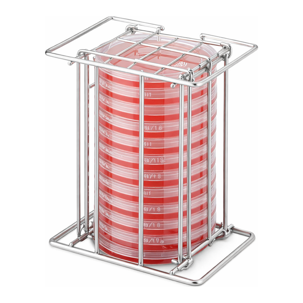 AS ONE Reversable Petri Dish Rack, 도립 페트리디쉬 랙