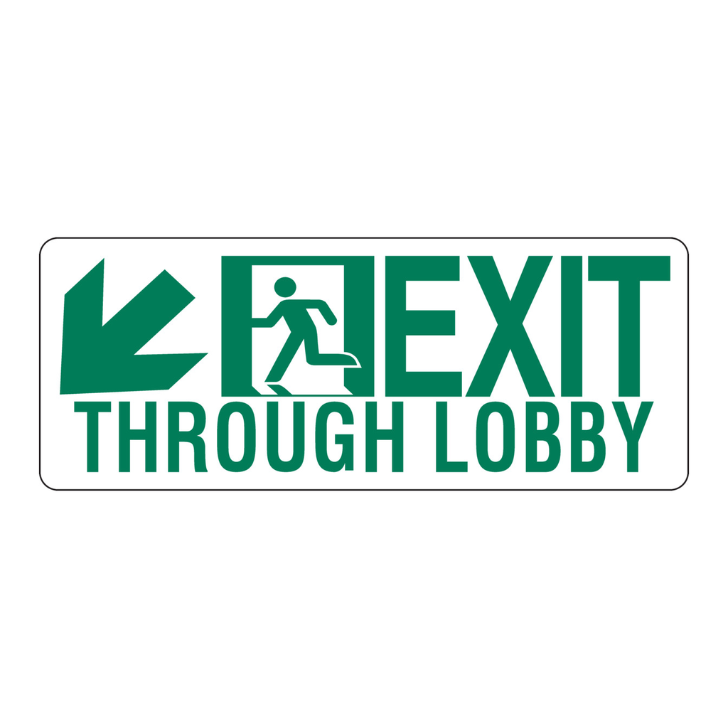 Brady BradyGlo Exit Through Lobby Sign