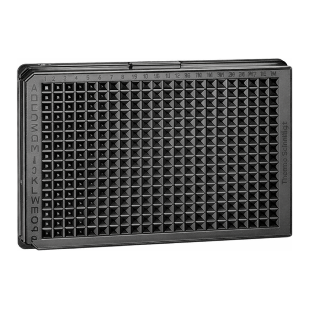 Greiner Bio One MICROPLATE, 384 WELL, PS, F-BOTTOM, µCLEAR®,BLACK, HIGH BINDING, STERILE, 10 PCS./BAG