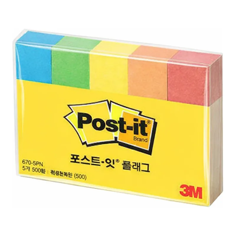 OFFICENEX 3M 포스트잇 플래그 분류용(종이) 670-5PN(50x15mm)