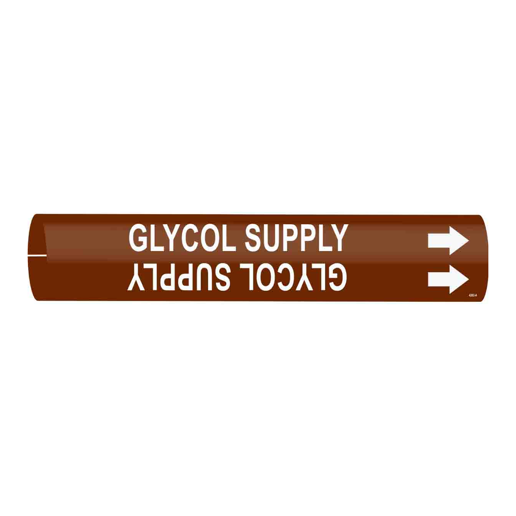 Brady GLYCOL SUPPLY Snap-On/Strap-On Pipe Marker
