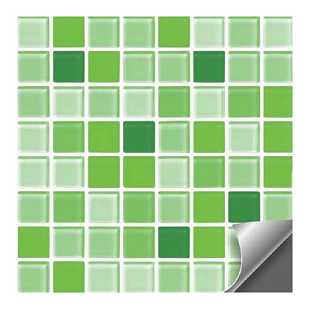 OFFICENEX 소포장 타일 시트지 P-081 녹타일 (50cm*2m/르네상스)