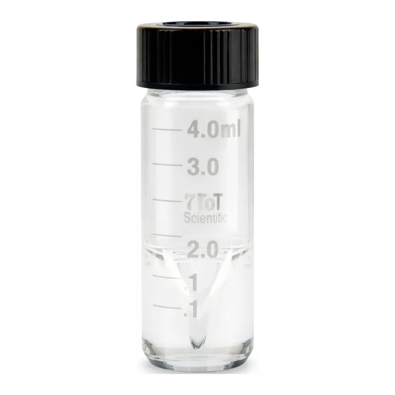 Thermo Fisher Scientific Reacti-Vial Small Reaction Vials, Glass, Clear, 5.0mL, 12 Pack