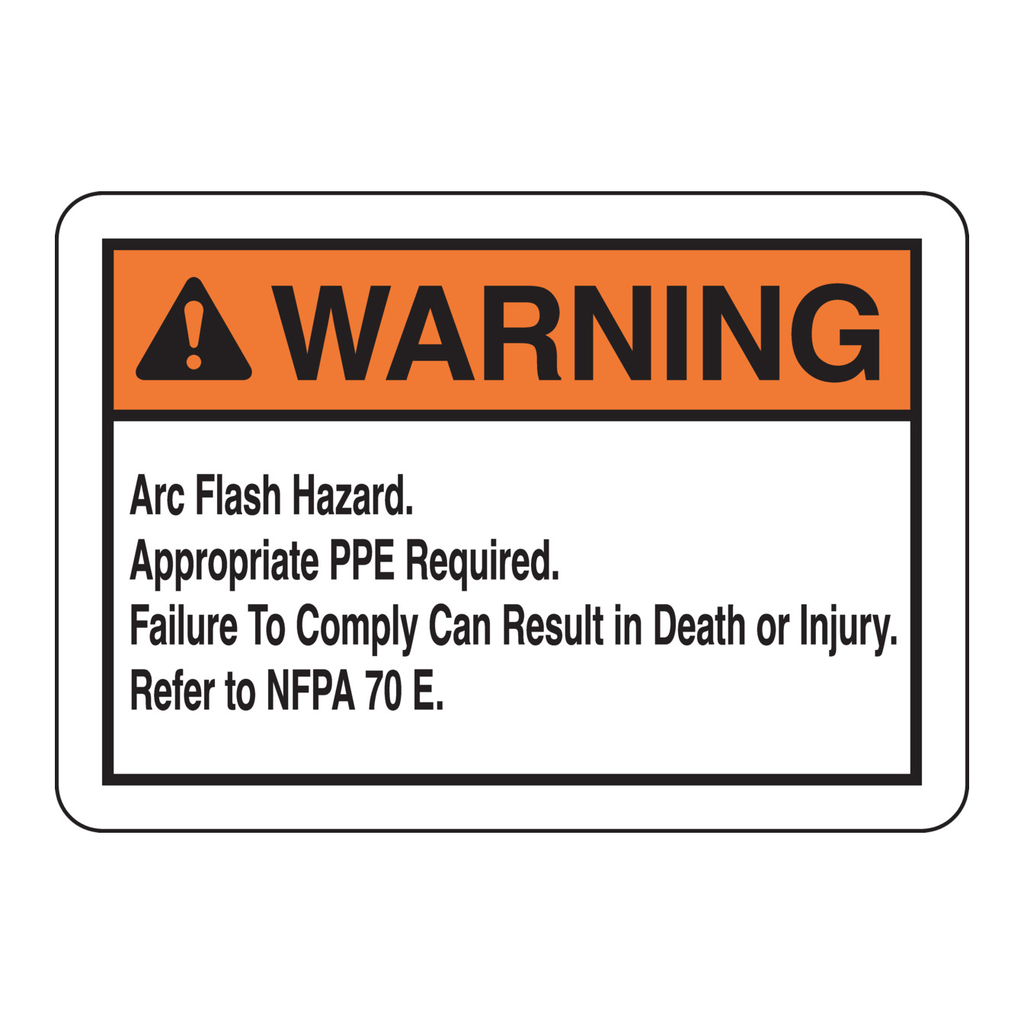 Brady WARNING Arc Flash Hazard Sign