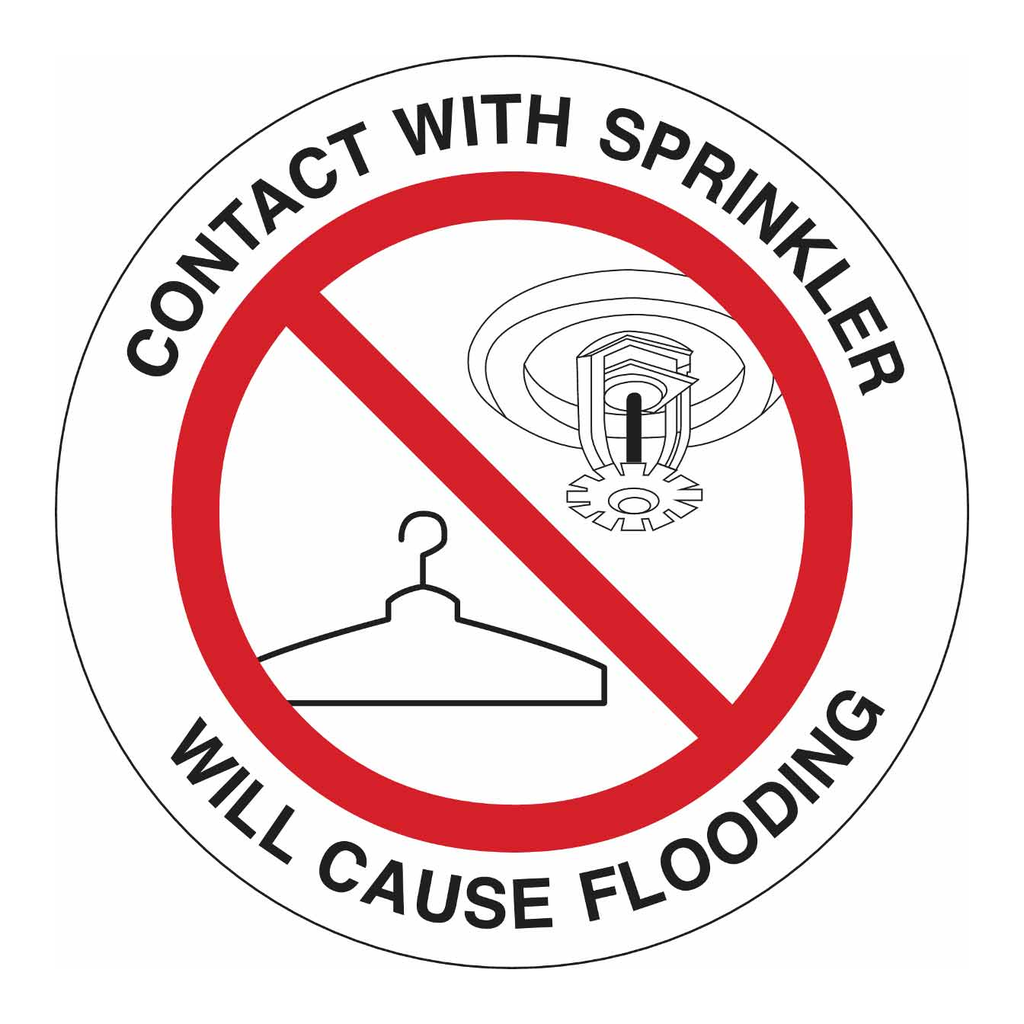Brady Prohibited Sprinkler Label