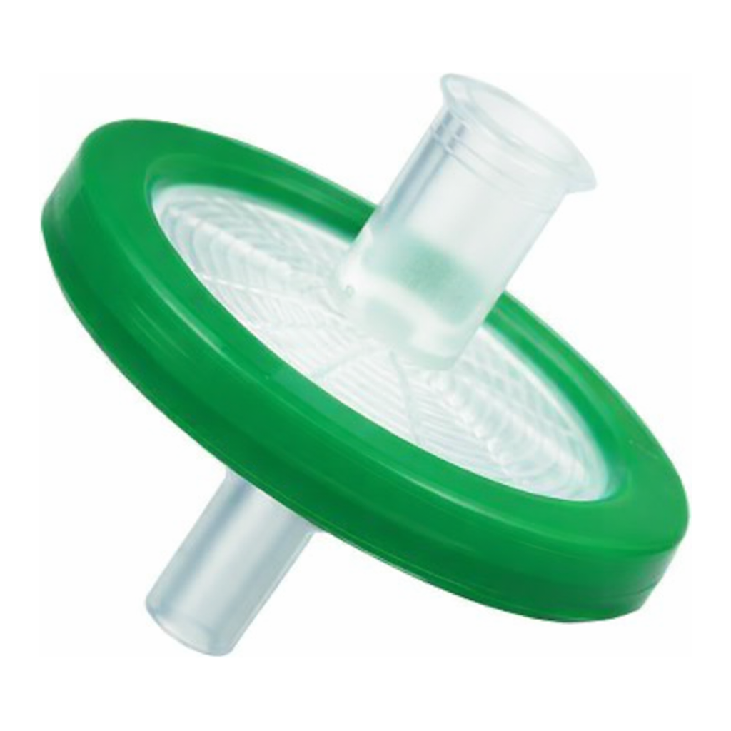 Restek Syringe Filter, 25mm, 0.45um PES Green Luer Lock 100-pk