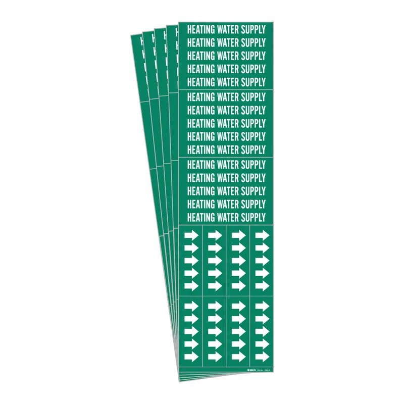 Brady HEATING WATER SUPPLY Pipe Marker
