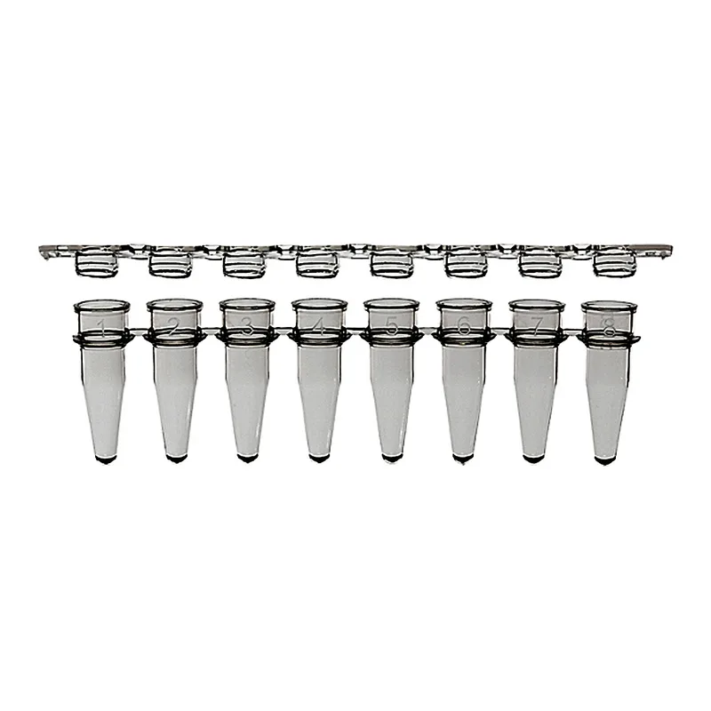 ProCycle 0.2mL 8-Strip PCR Tubes with Separate Flat Strip Caps