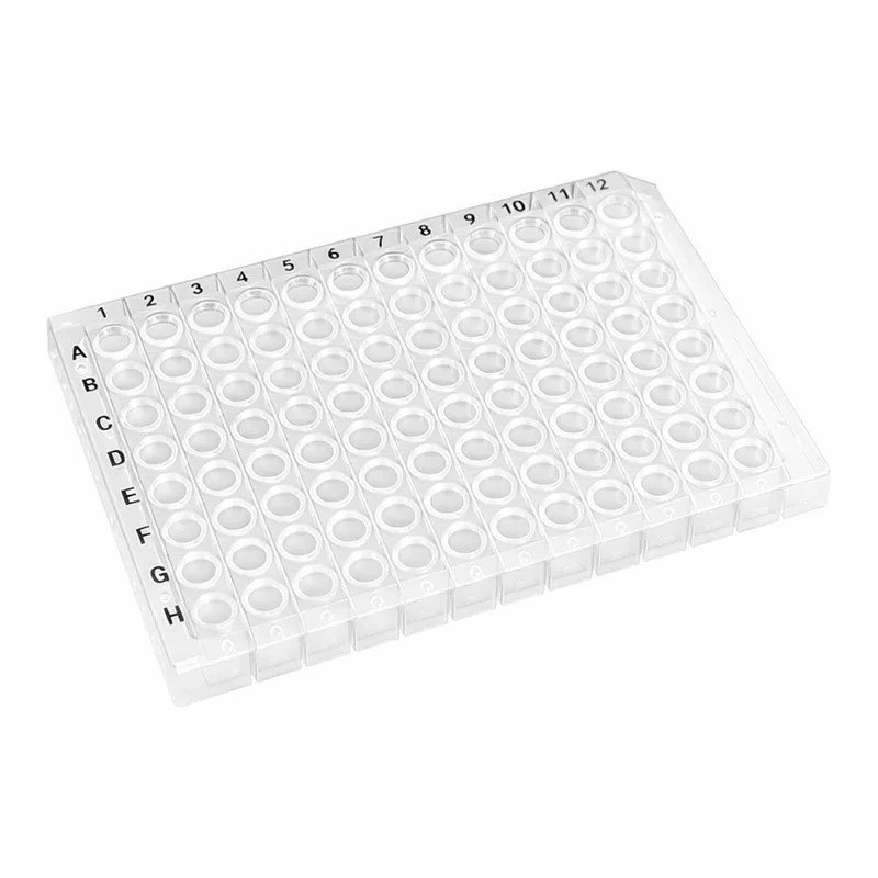 LABSELECT 96 well PCR plate, Semi-skirted, clear, segmented