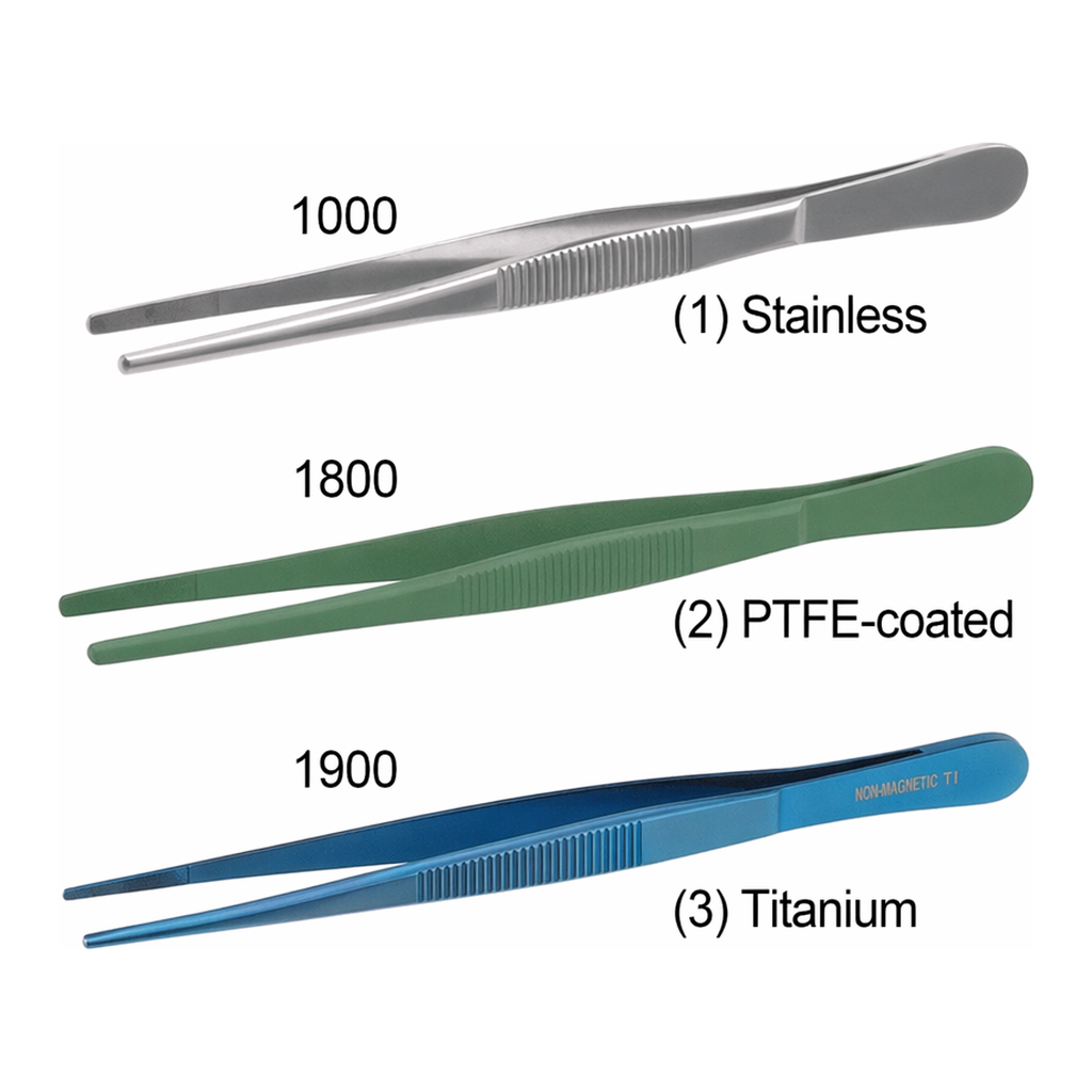 Daihan Science Bochem Forceps, High Grade Stainless-steel·PTFE-coated·Titan, L105~300mm<br>Wit
