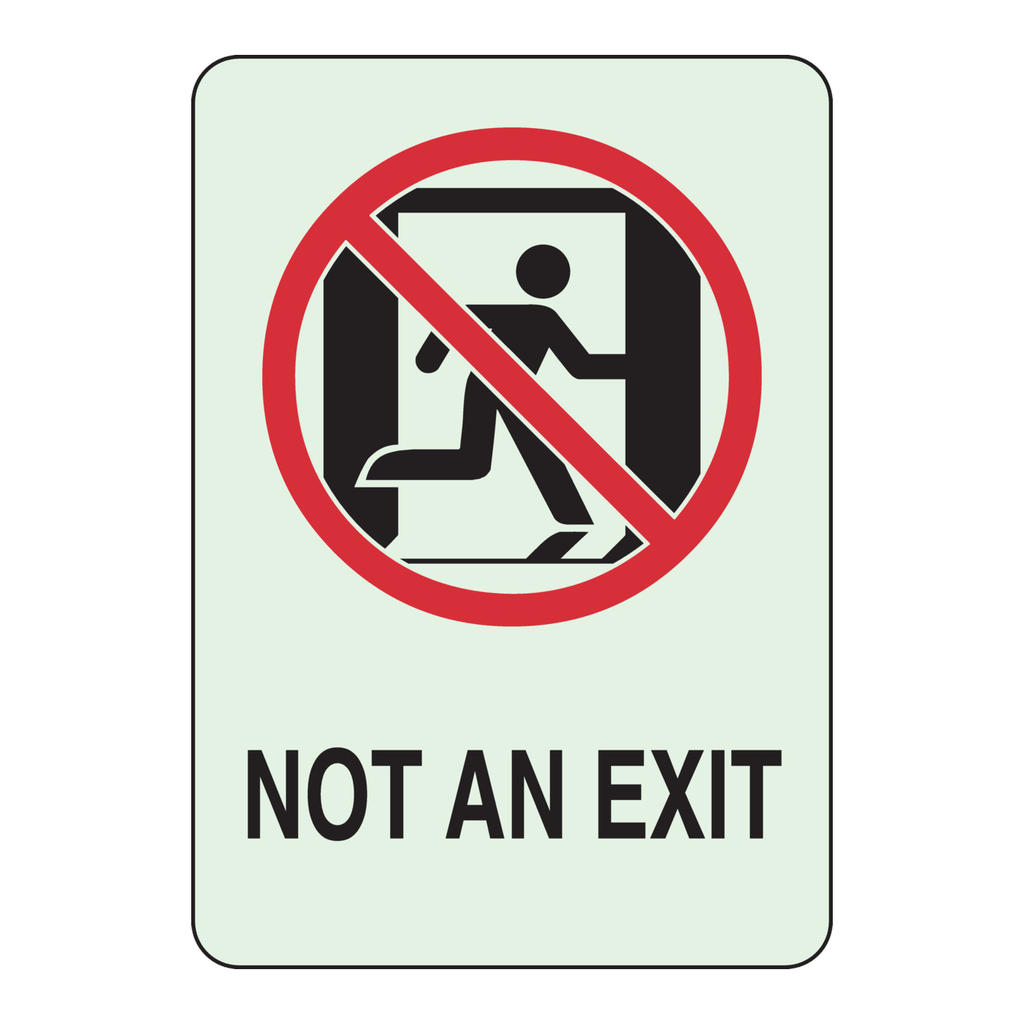 Brady BradyGlo Not An Exit Sign