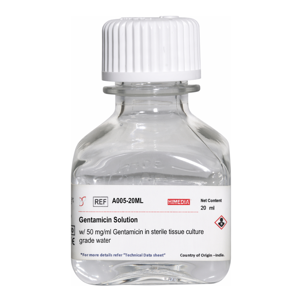 Himedia Gentamicin Solution w/ 50 mg/ml Gentamicin in sterile tissue culture grade water