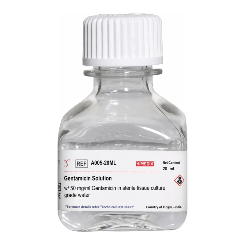 Himedia Gentamicin Solution w/ 50 mg/ml Gentamicin in sterile tissue culture grade water