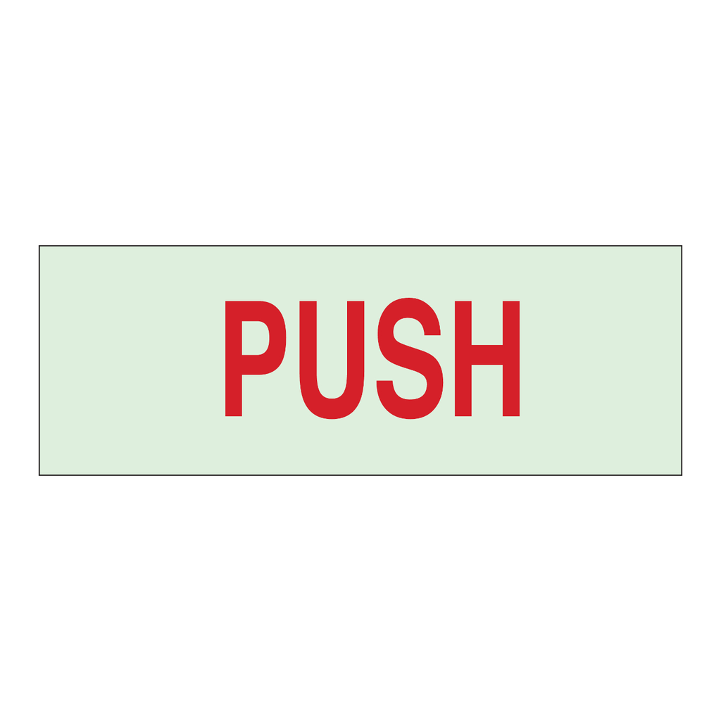 Brady BradyGlo Push Sign