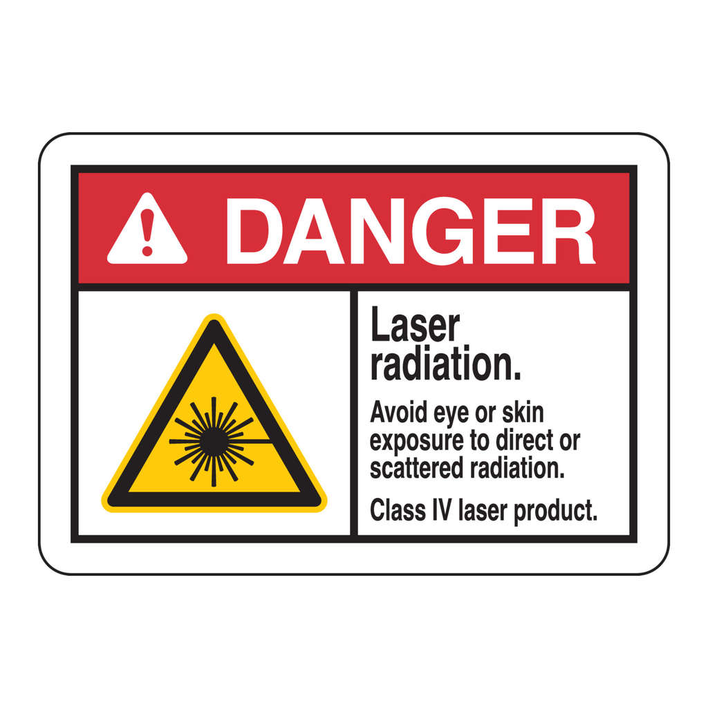 Brady DANGER Laser Radiation. Avoid Eye Or Skin Exposure To Direct Or Scattered Radiation. Sign