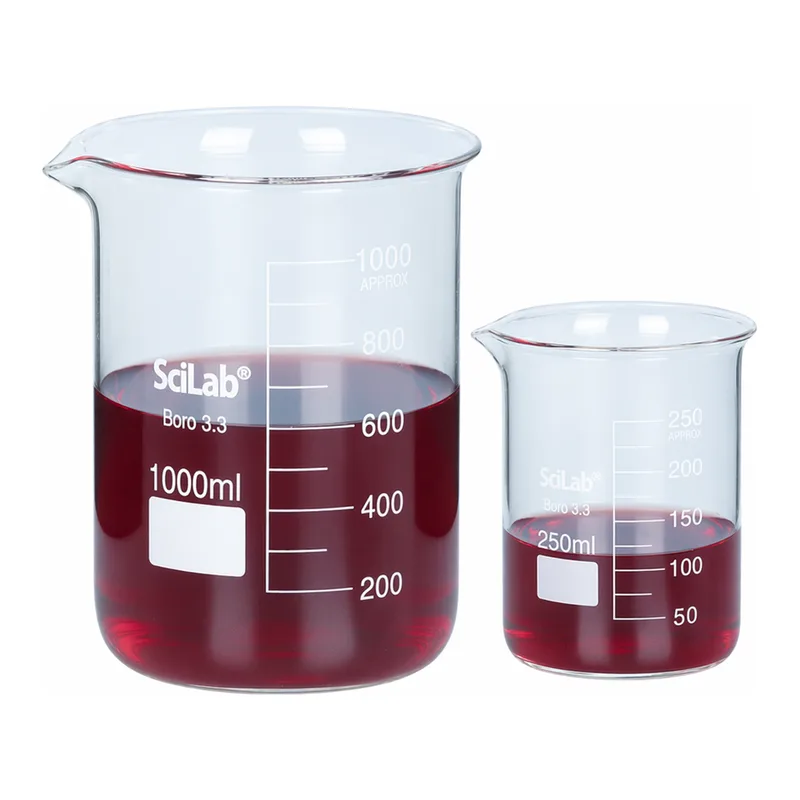 Daihan Science SciLab Economical Glass Beaker, Standard Low Form, with Spout & Graduation, 5~1