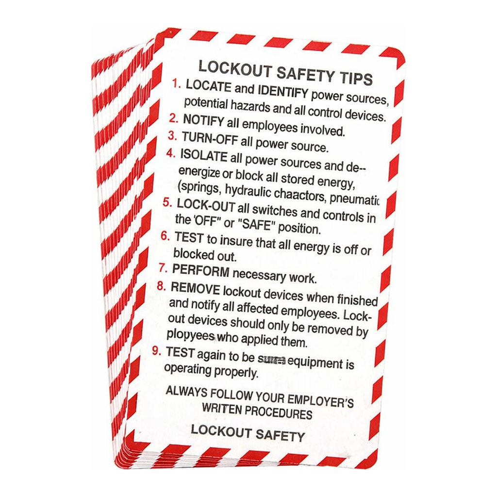 Brady Lockout Safety Wallet Cards
