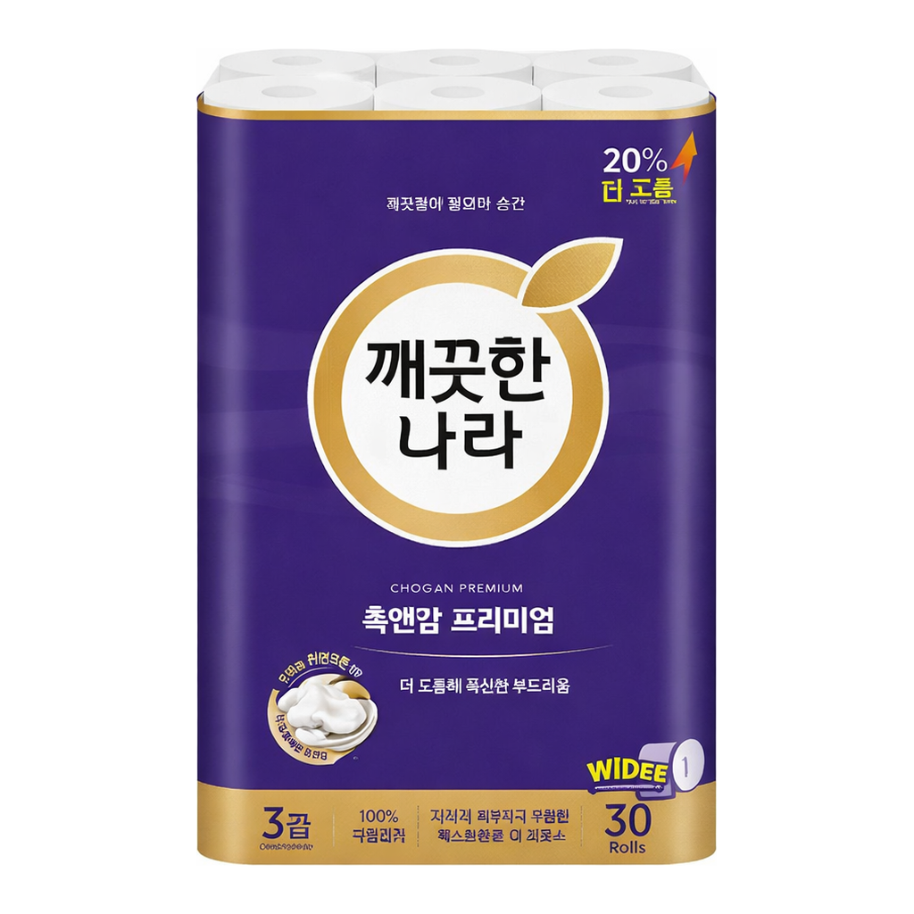 OFFICENEX [P]깨끗한나라 3겹 촉앤감 프리미엄 화장지(30M*30롤)