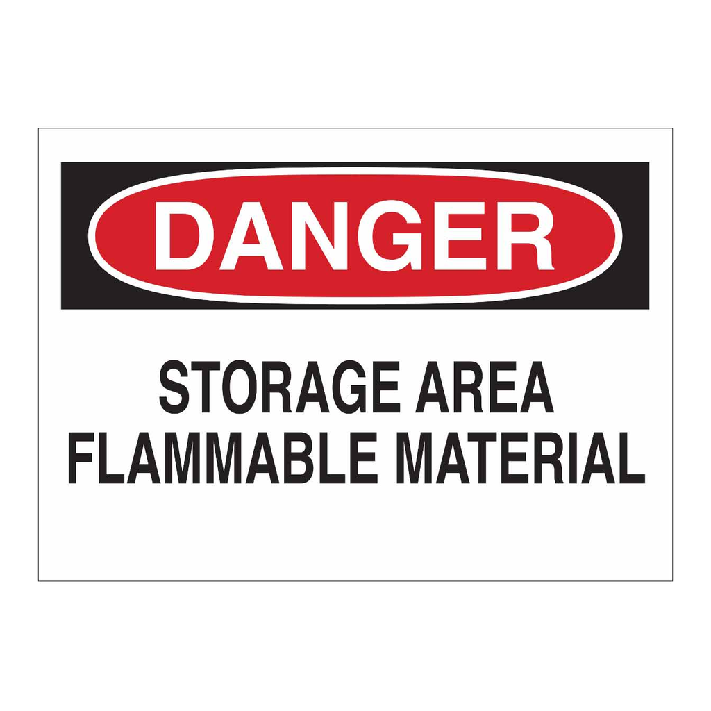 Brady DANGER Storage Area Flammable Material Sign