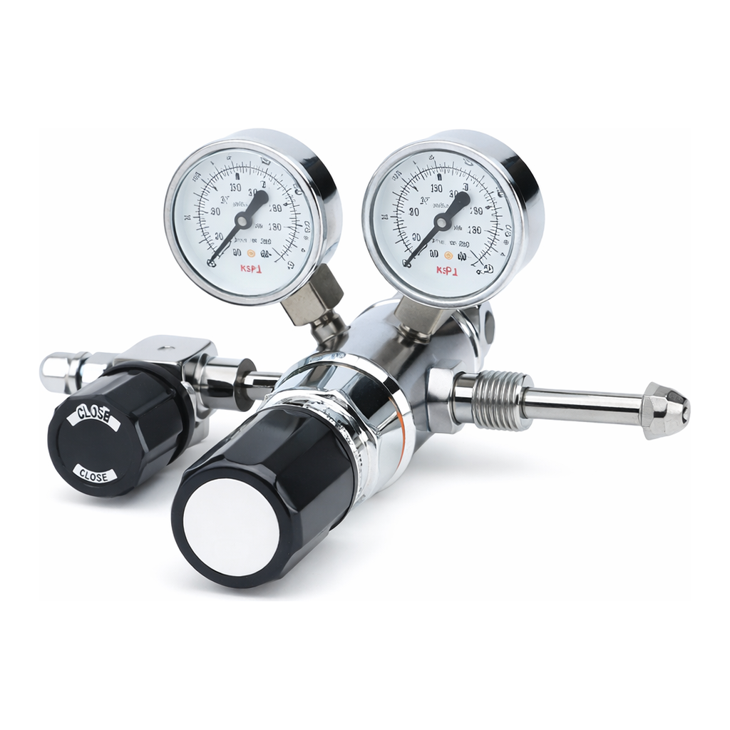 Restek Regulator, Brass, Dual Stage, Ultra High Purity Inert Gas, BS 341 #3