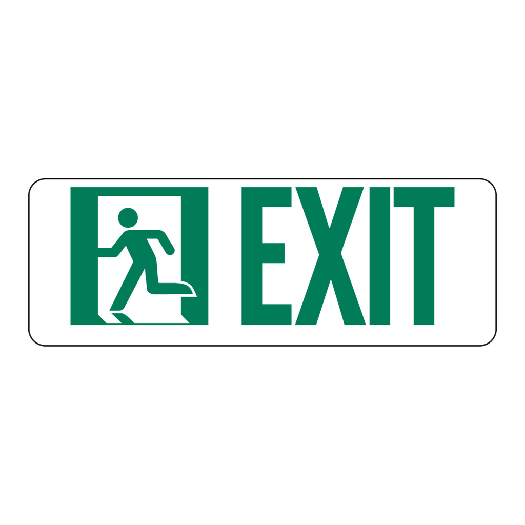 Brady Glow-In-The Dark Exit Sign