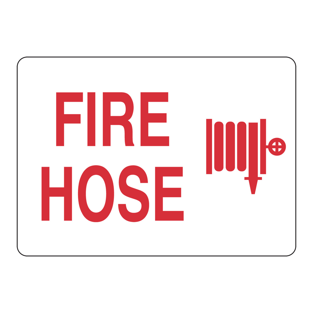 Brady Fire Hose Sign