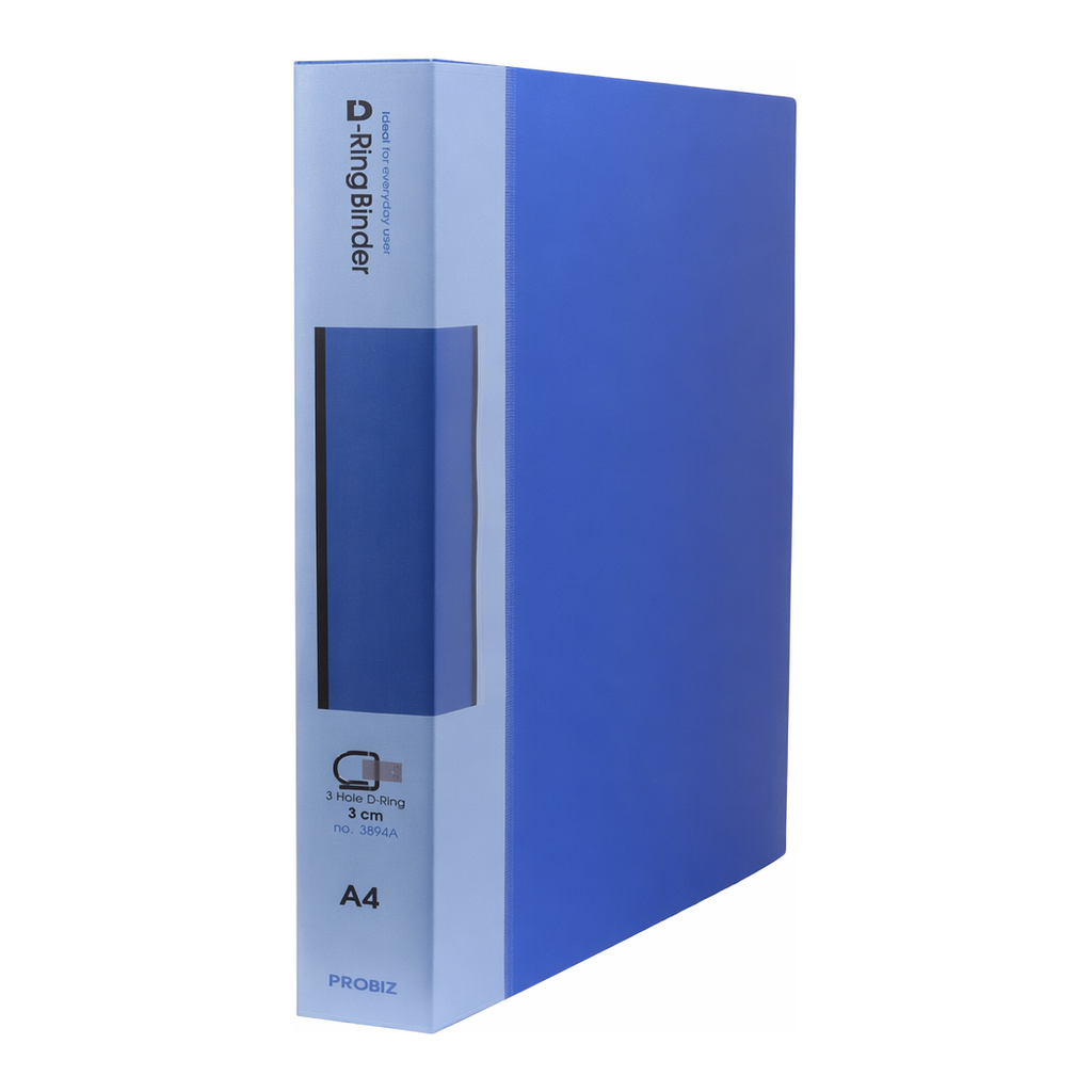 OFFICENEX PP3공 D링바인더(A4/3cm/청색/PROBIZ)
