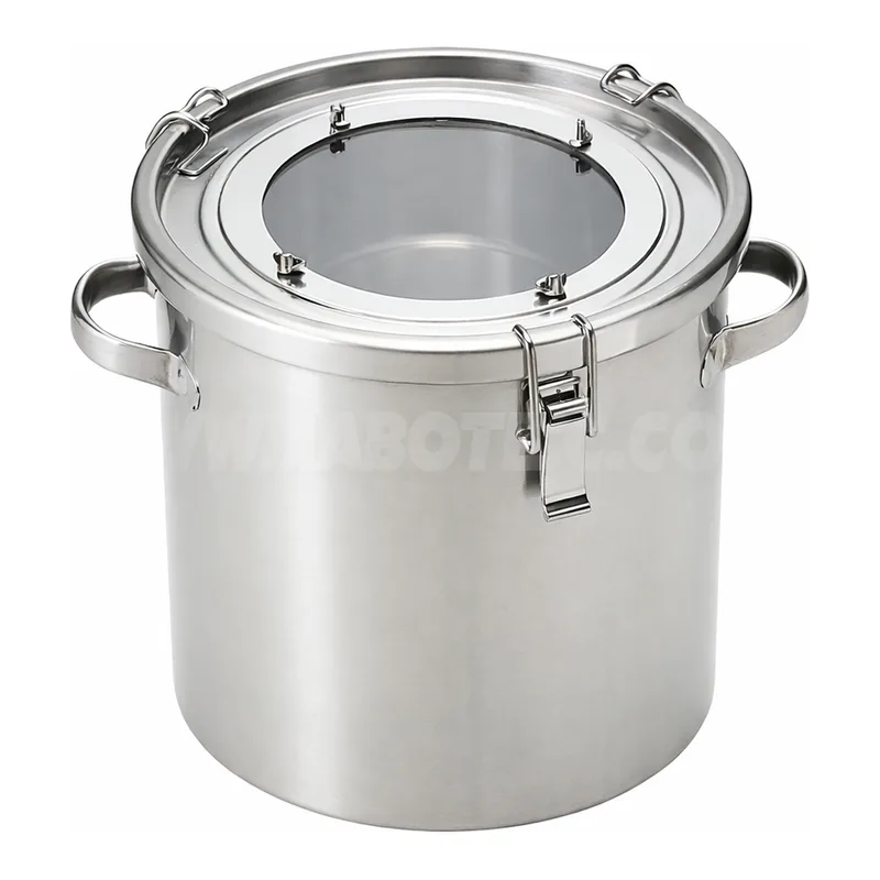 AS ONE Stainless Steel Sealed Tank (with ObservatIon Window) SUS304, 관찰창형 밀폐 보존탱크
