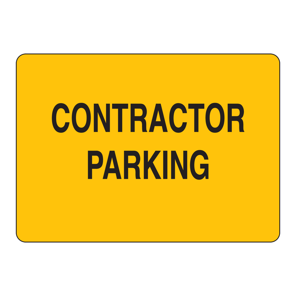 Brady Contractor Parking Sign