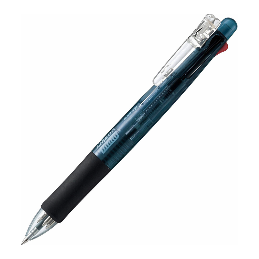 OFFICENEX 제브라 클립온 멀티펜 볼펜 4색 0.7+샤프 0.5 흑색 B4SA1-BK